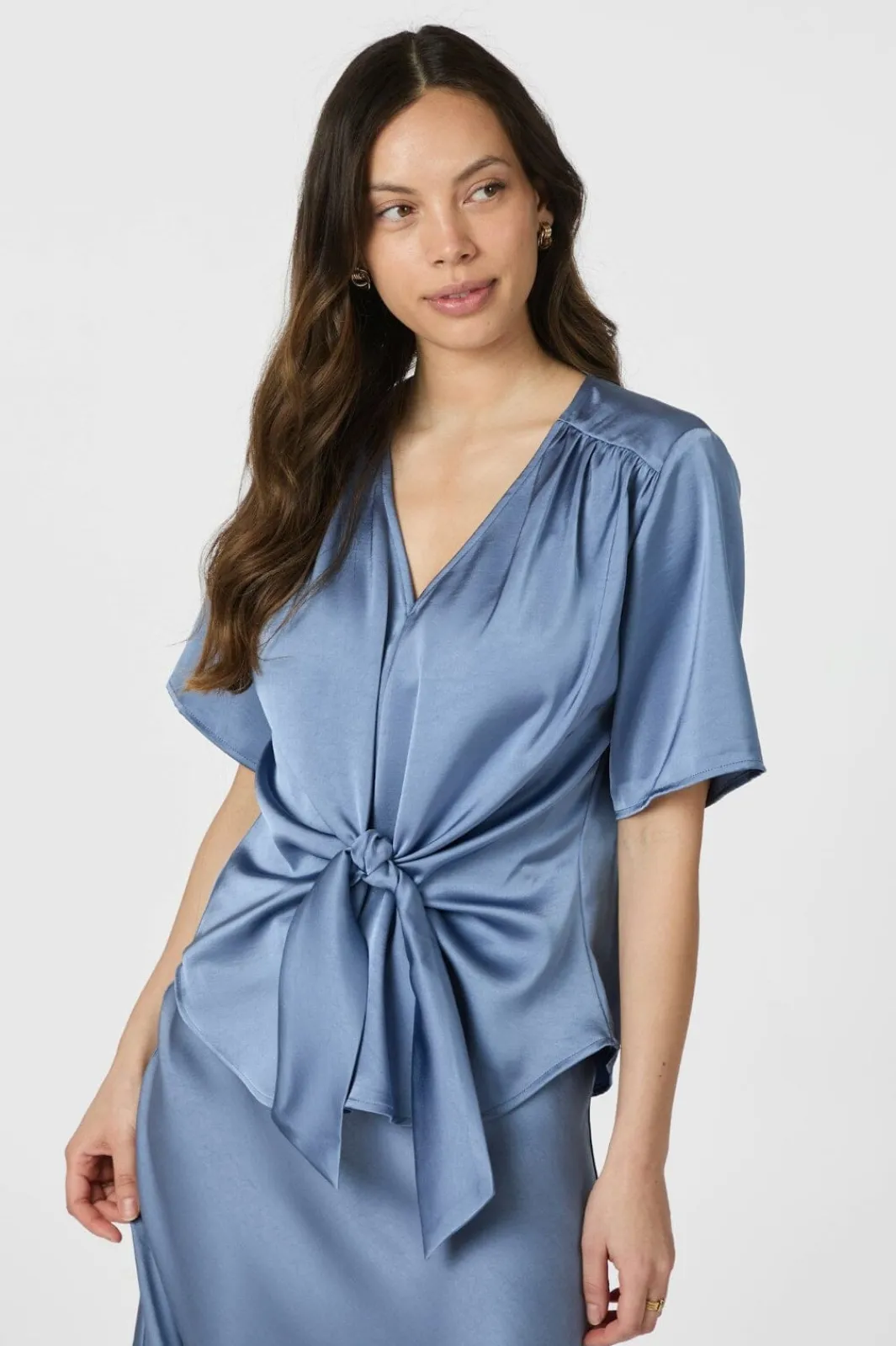 New Neo Noir Casadia Heavy Sateen Blouse 165695 407