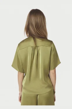 Hot Neo Noir Casadia Heavy Sateen Blouse 165695 340