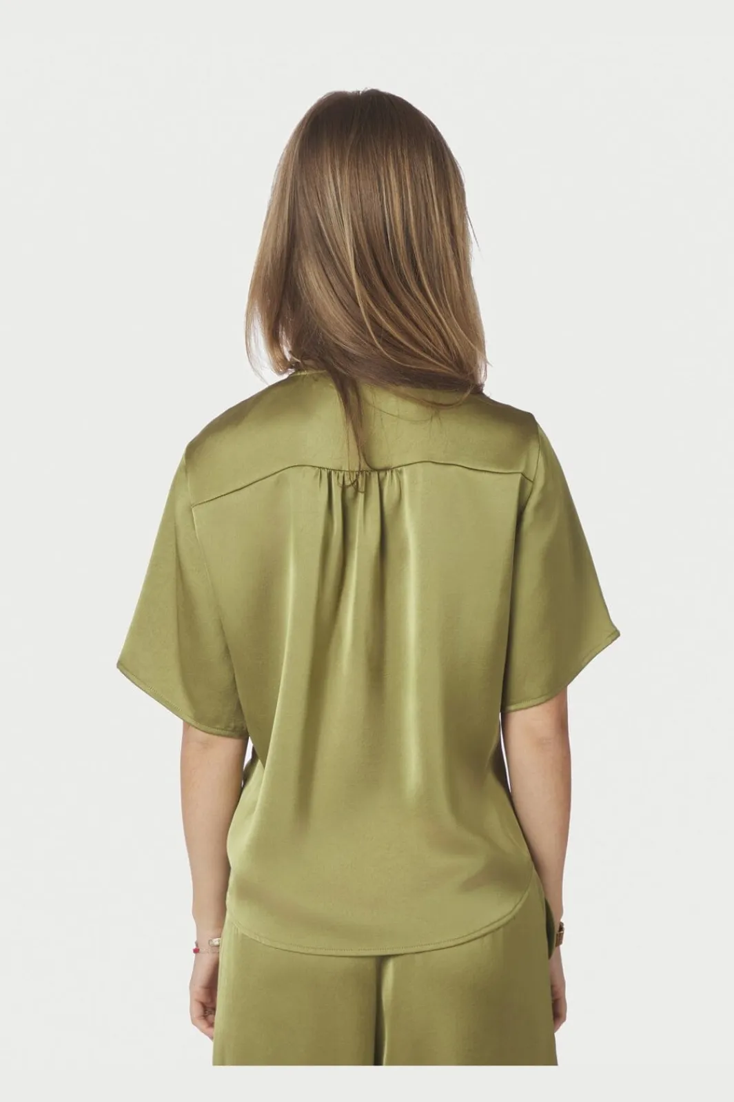 Hot Neo Noir Casadia Heavy Sateen Blouse 165695 340