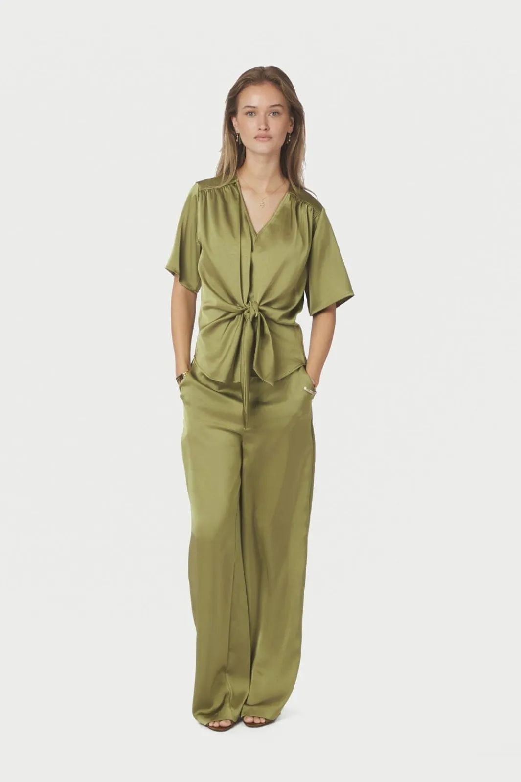 Hot Neo Noir Casadia Heavy Sateen Blouse 165695 340