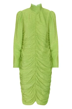 Online Hunkøn Cattia Wrinkle dress Apple Green Glitter