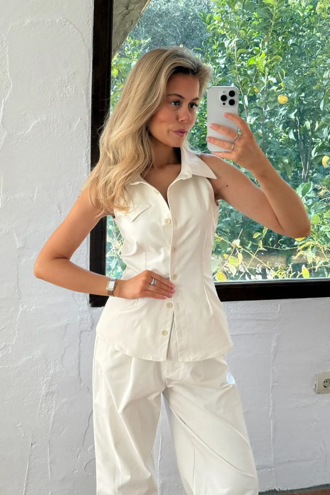 Outlet BYIC Celinaic Pants A2351 White