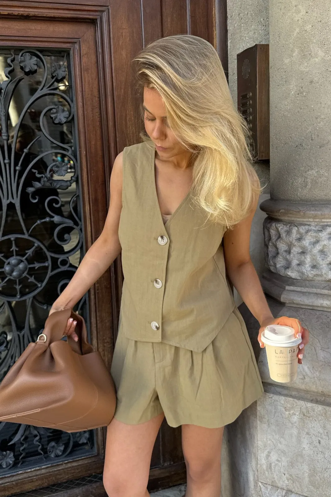 Sale BYIC Celinaic Vest lkhaki Light Khaki