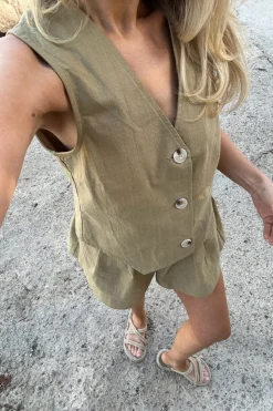 Sale BYIC Celinaic Vest lkhaki Light Khaki