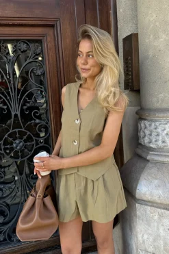 Sale BYIC Celinaic Vest lkhaki Light Khaki