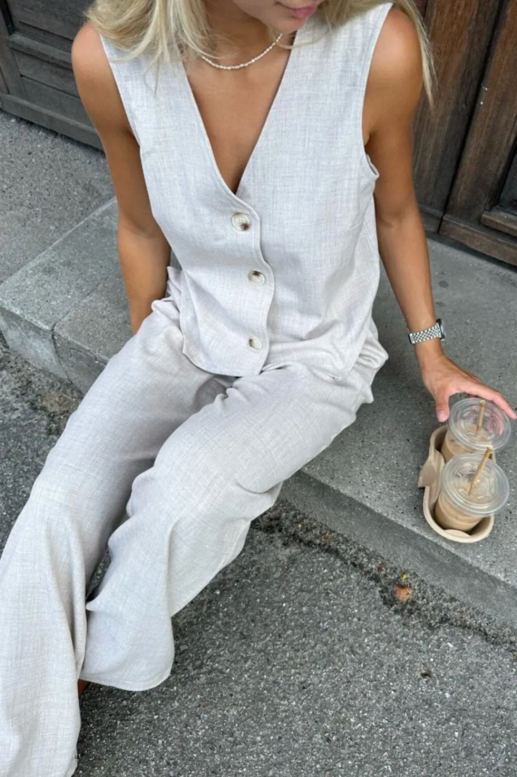 Outlet BYIC Celinaic Vest b Beige