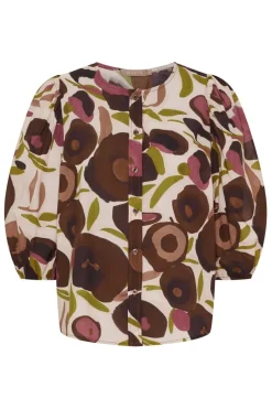 Online Marta Du Chateau Cevelina Shirt 58130M Brown Print