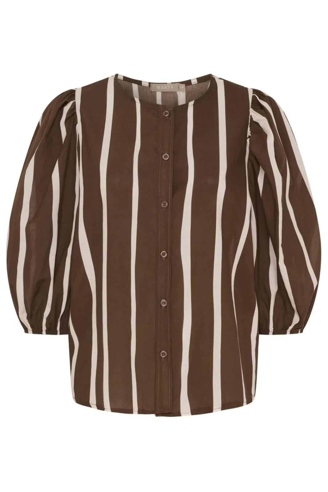 Sale Marta Du Chateau Cevelina Shirt 58130M Brown Stripe