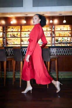 New Cras Charleen Dress C548 4035 Tango Red