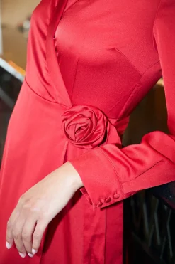 New Cras Charleen Dress C548 4035 Tango Red
