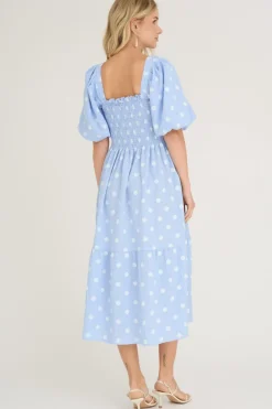 New A-View Cheri Dot Dress 091 Blue/White
