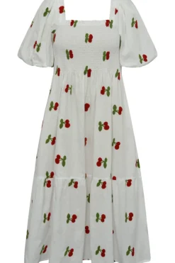 New A-View Cheri Fruit Dress 198 White/Red