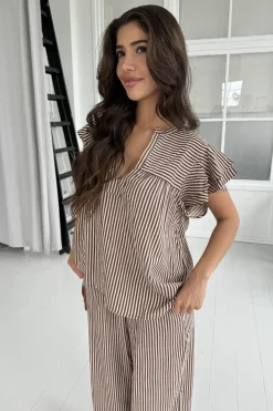 Discount Continue Christel Small Stripe 14954 Brown Small Stripe