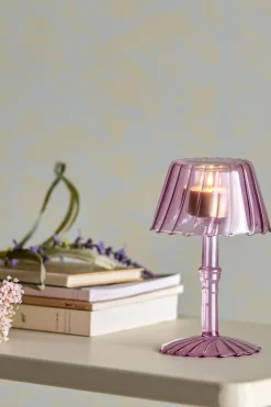 Sale Bloomingville Cisco Fyrfadsstage, Rosa, Glas 82061723 Rose