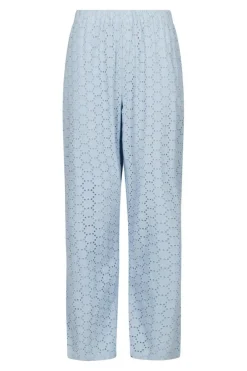 Outlet Neo Noir Claira Broiderie Pants Light Blue