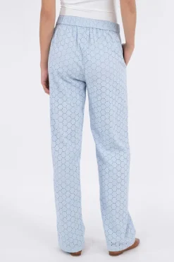 Outlet Neo Noir Claira Broiderie Pants Light Blue