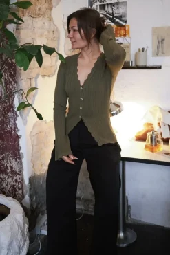 Neo Noir Clara Stitch Knit Blouse 164484 605