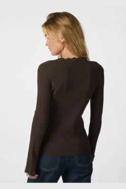 Sale Neo Noir Clara Stitch Knit Blouse 164484 676