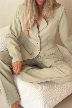 New BYIC Claraic Blazer A23904 Dusty Beige