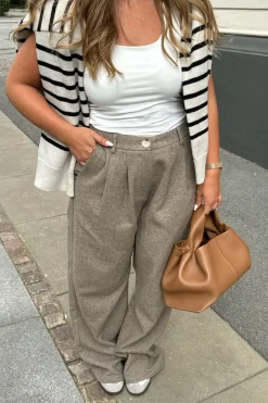 Best BYIC Claraic Pants brownm Brown Melange