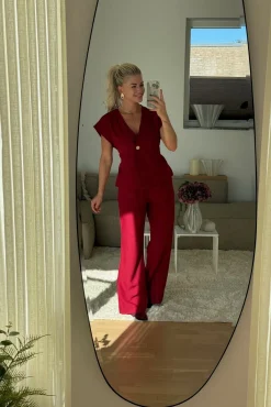 Outlet A-bee Clarice Pants Burgundy