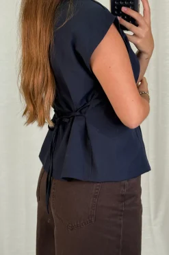 A-bee Clarice Top Navy