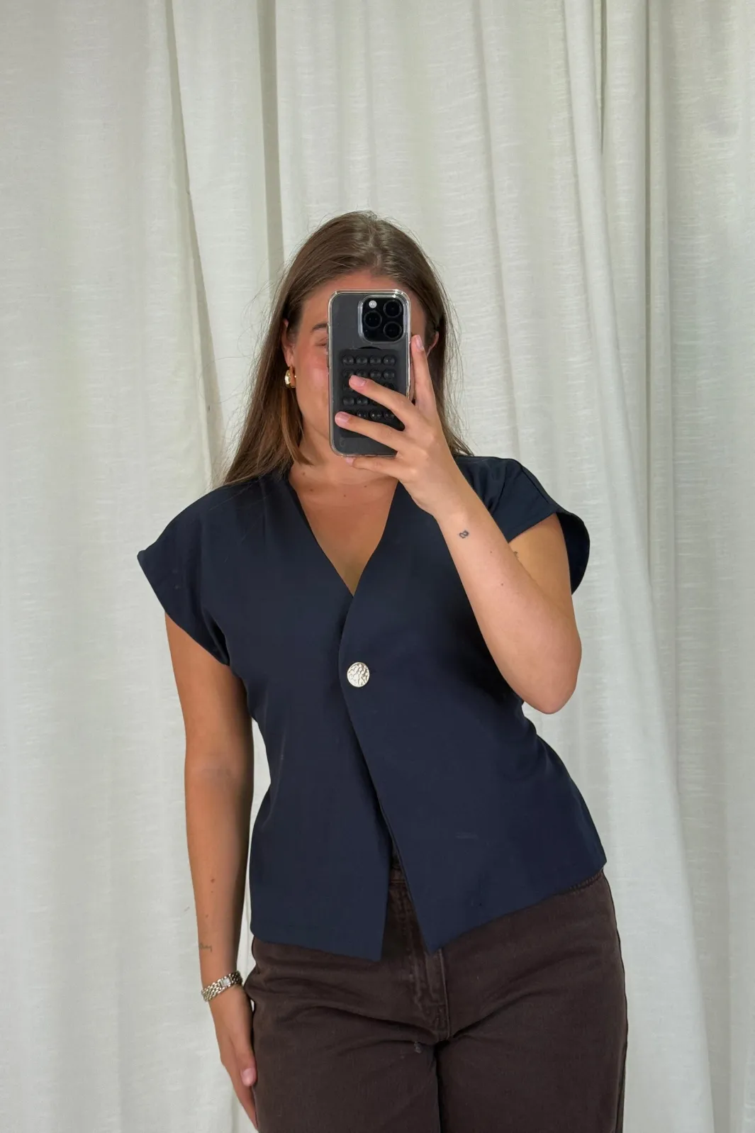 A-bee Clarice Top Navy