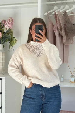 Outlet A-bee Clarisse Striktrøjer Beige