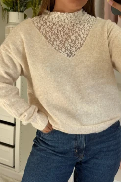 Outlet A-bee Clarisse Striktrøjer Beige