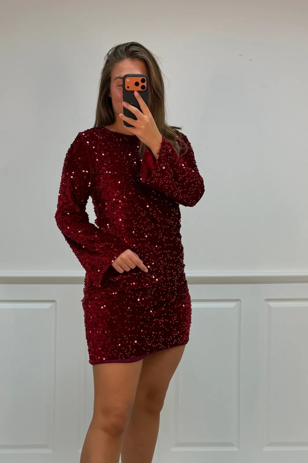 A-bee Claudia dress Burgundy