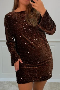 Hot A-bee Claudia dress Dark Brown