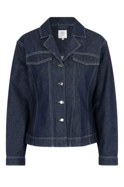 Online Second Female Columbus Jacket 57948 5998 Dark blue denim