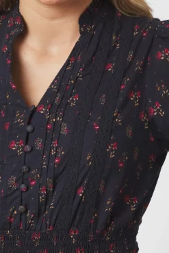 Online Neo Noir Cornell Fine Print Dress 166552 702
