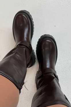 Online Bloom Cosmos Boots Dark Maroon