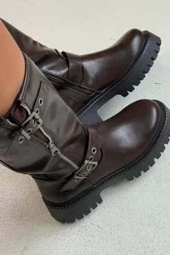 Online Bloom Cosmos Boots Dark Maroon