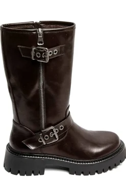 Online Bloom Cosmos Boots Dark Maroon