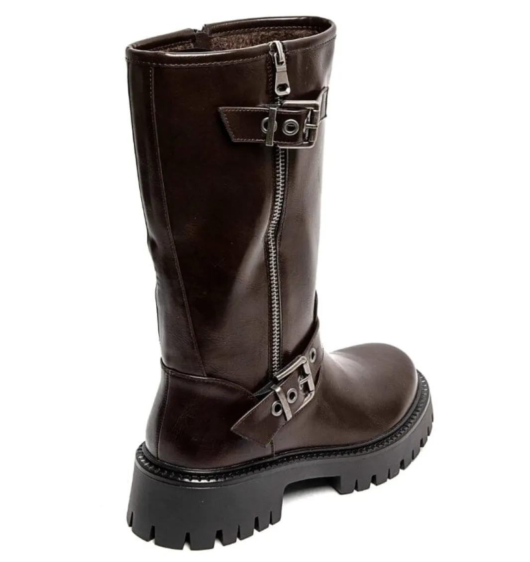 Online Bloom Cosmos Boots Dark Maroon