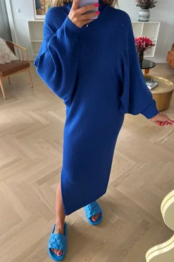Discount Valentin Studio Cosy Knit Dress Clear Blue