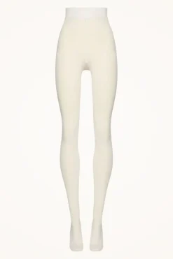 Sale Wolford Cotton Rib Tights 1051 Ecrue