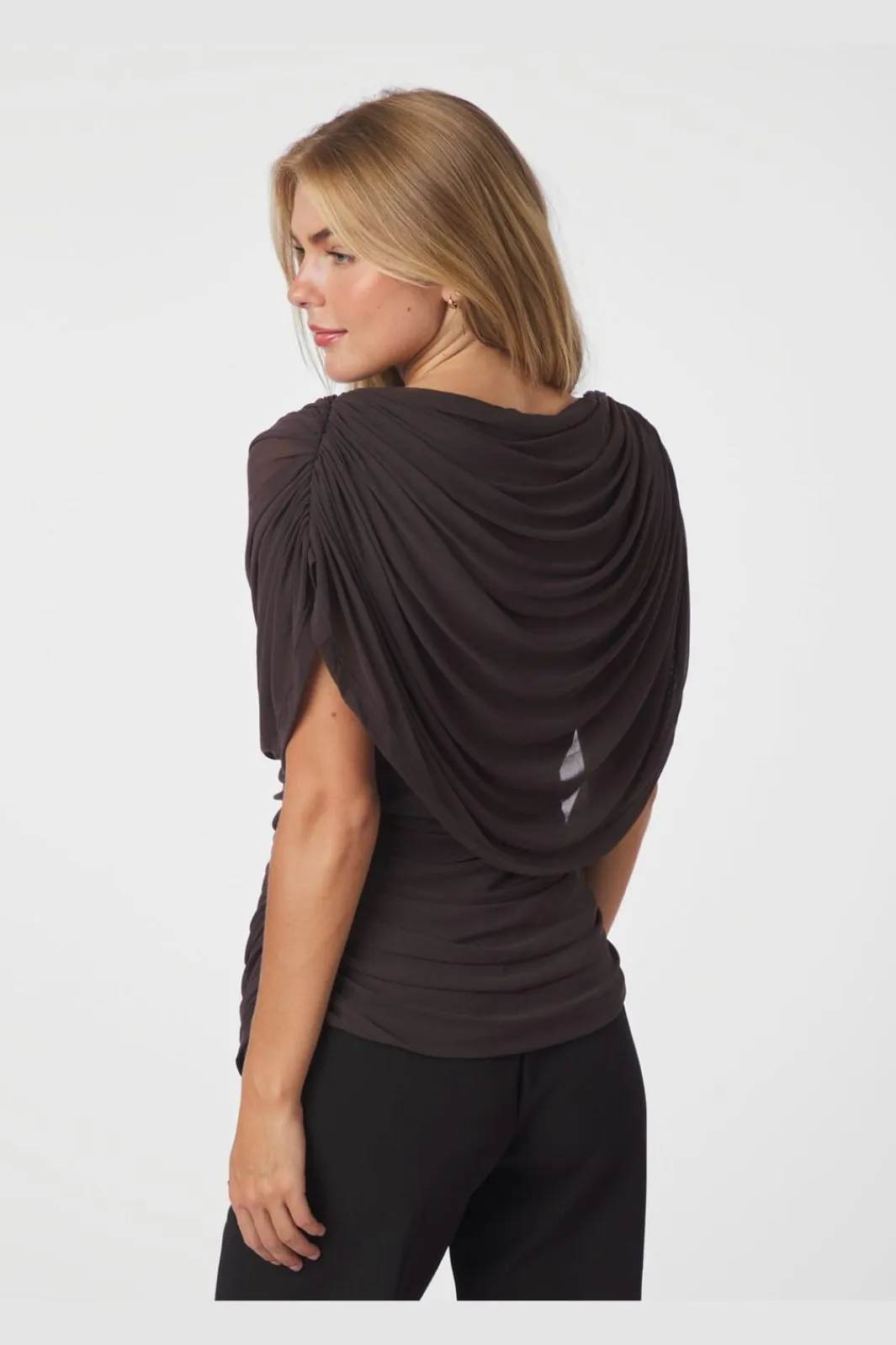 Best Neo Noir Cottuna Drapy Mesh Top 167205 210