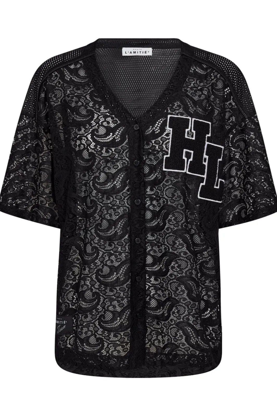 Best Haute L'Amitié Court Lace Tee HL10466 Black