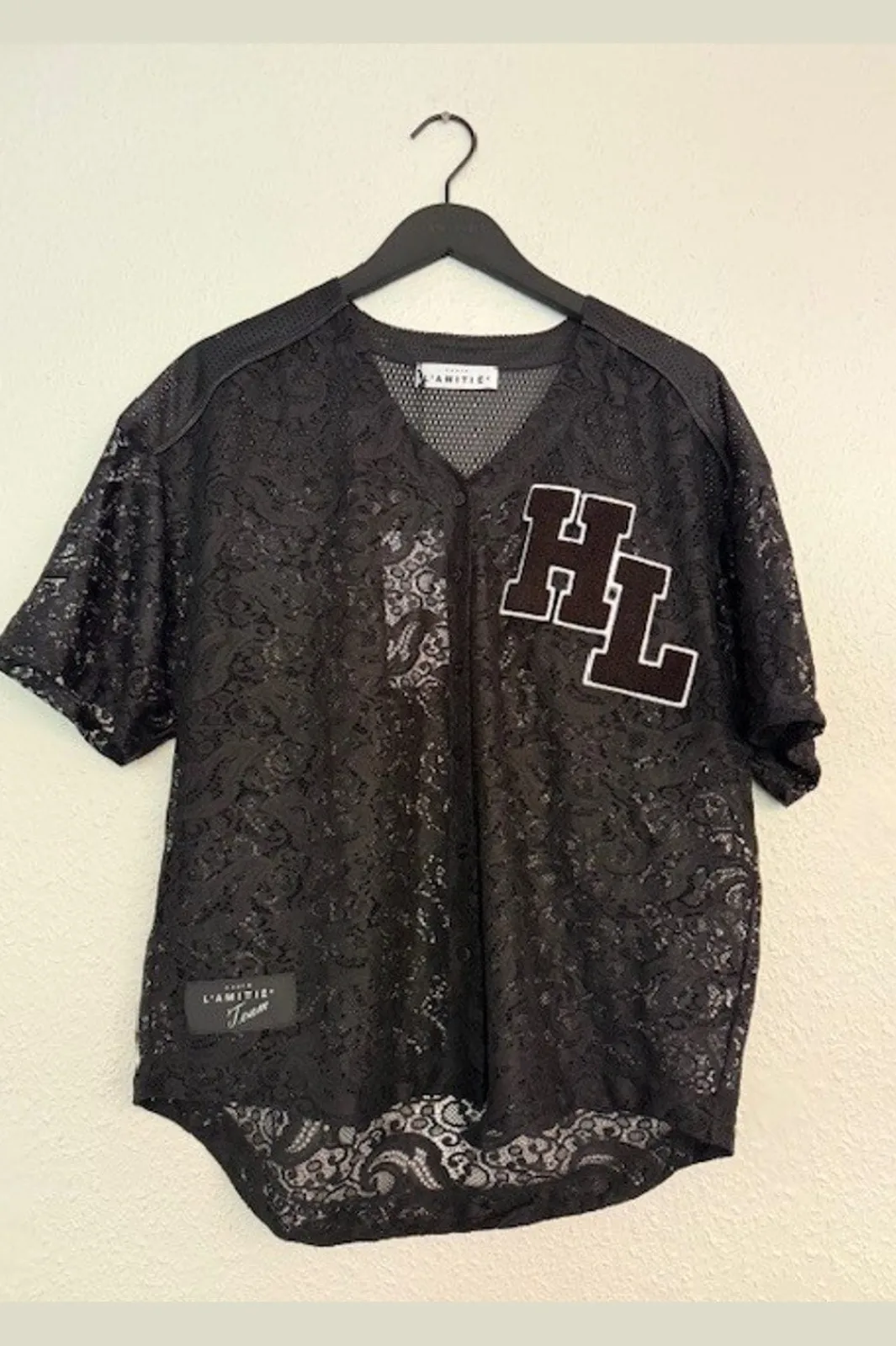 Best Haute L'Amitié Court Lace Tee HL10466 Black