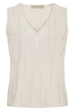 Clearance Marta Du Chateau Cperla Top 6261 Beige