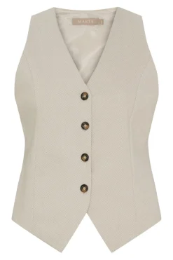 Marta Du Chateau Crainey Vest 248469 Beige1