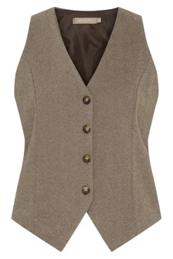 Online Marta Du Chateau Crainey Vest 248469 Brown4