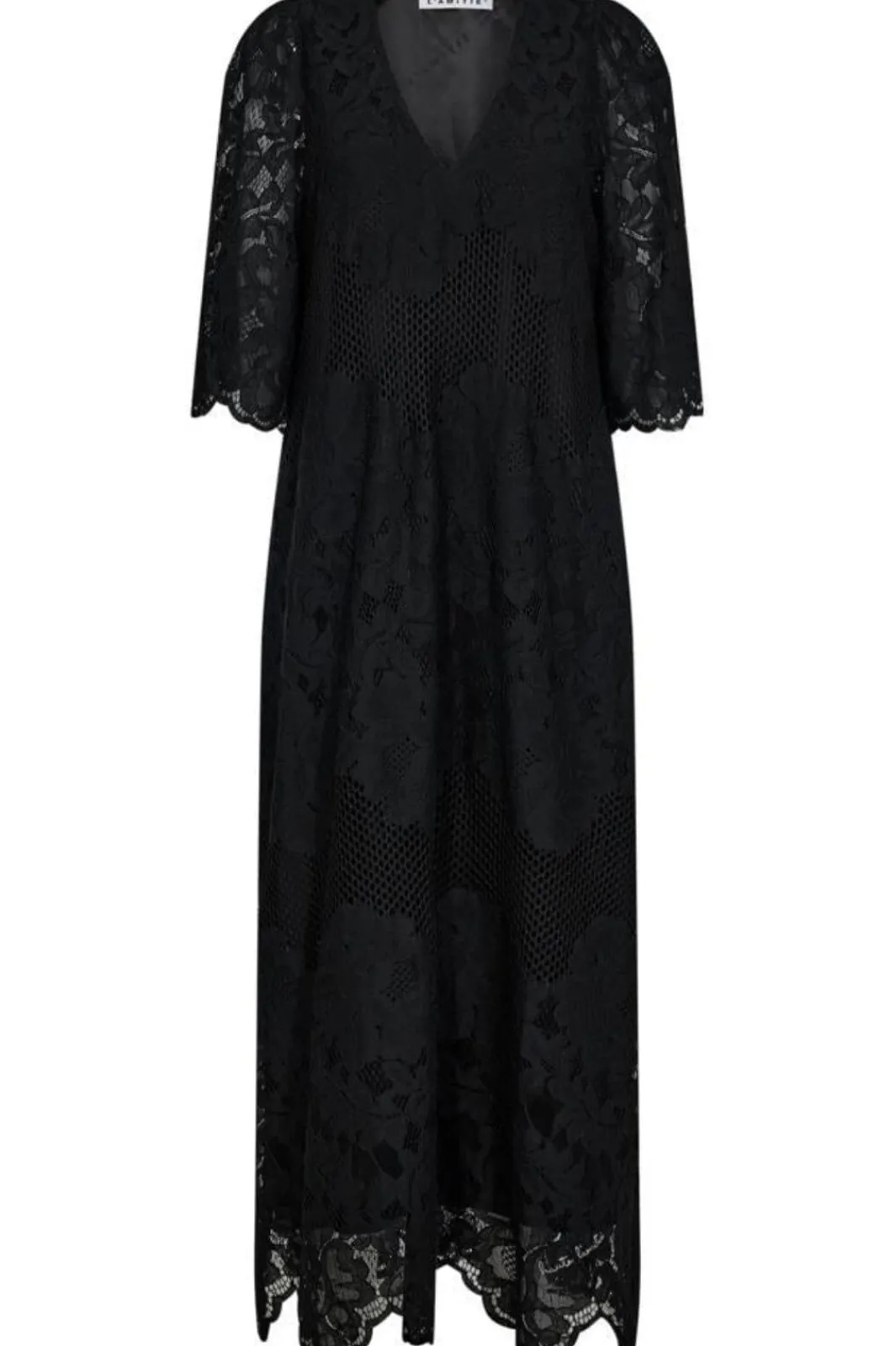 Clearance Haute L'Amitié Curvey Lace Hem Dress HL10009 Black