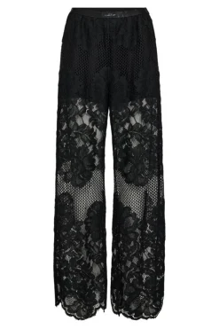 Sale Haute L'Amitié Curvey Lace Hem Pant HL10214 Black