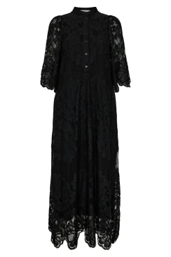Online Haute L'Amitié Curvey Lace Hem Placket Dress HL10406 Black