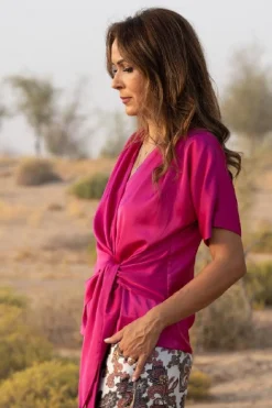 Clearance Karmamia Dagmar Blouse Rose Violet
