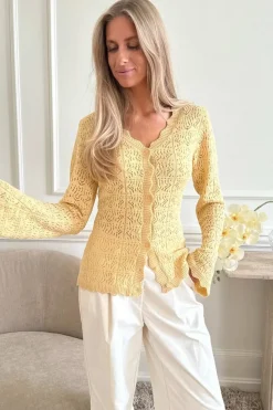 Discount BYIC Dagmaric Cardigan 1229 Yellow